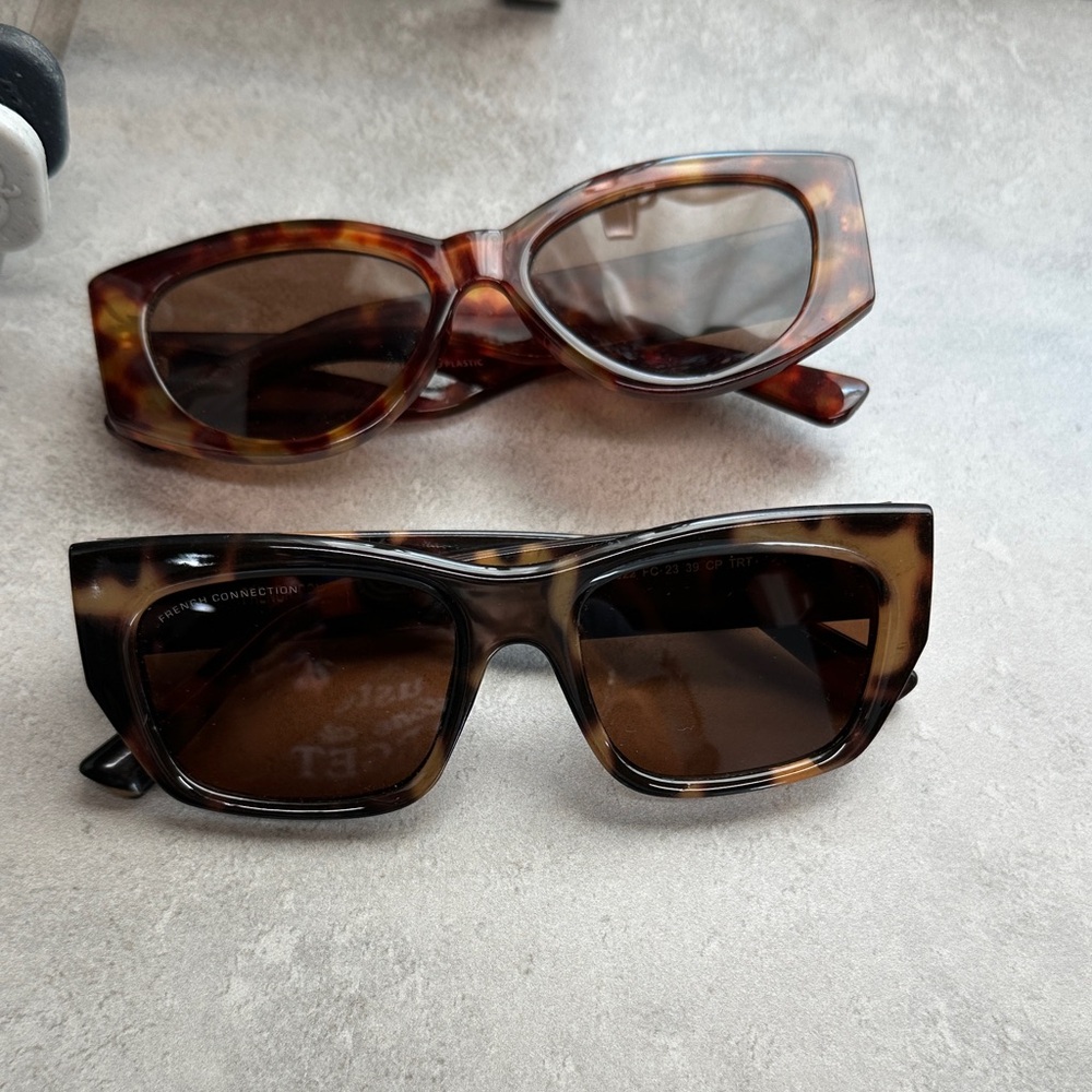 French Connection Tortoise Shell Sunglasses and no brand Tortoise Sunglasses